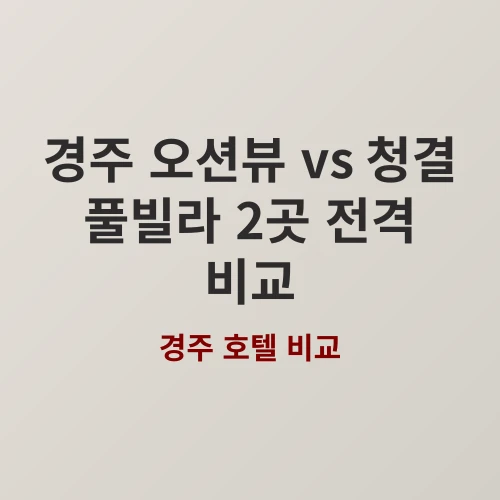경주 감포 vs 강동면, 수피아라와 루스풀빌라 중 당신의 선택은?