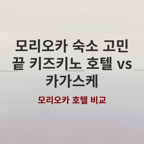 모리오카에서 묵기 좋은 숙소 키즈키노 호텔 vs 카가스케 장단점 분석