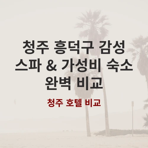 청주 가성비 숙소 찾는다면? 시내 접근성 뛰어난 아모르 모텔 솔직 분석