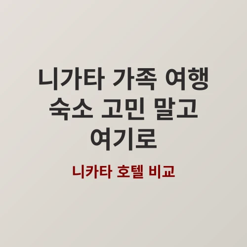 니가타 가족 여행 숙소 고민 끝! 오야도 사키하나 vs 호텔 터미널 인 비교 분석