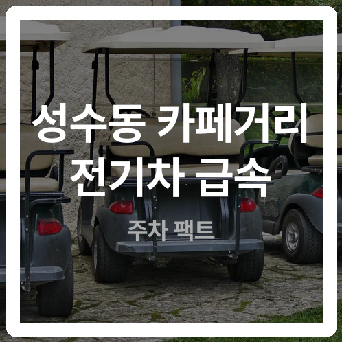 성수역 1분 거리 전기차 공영주차장 실제 이용 조건 비교
