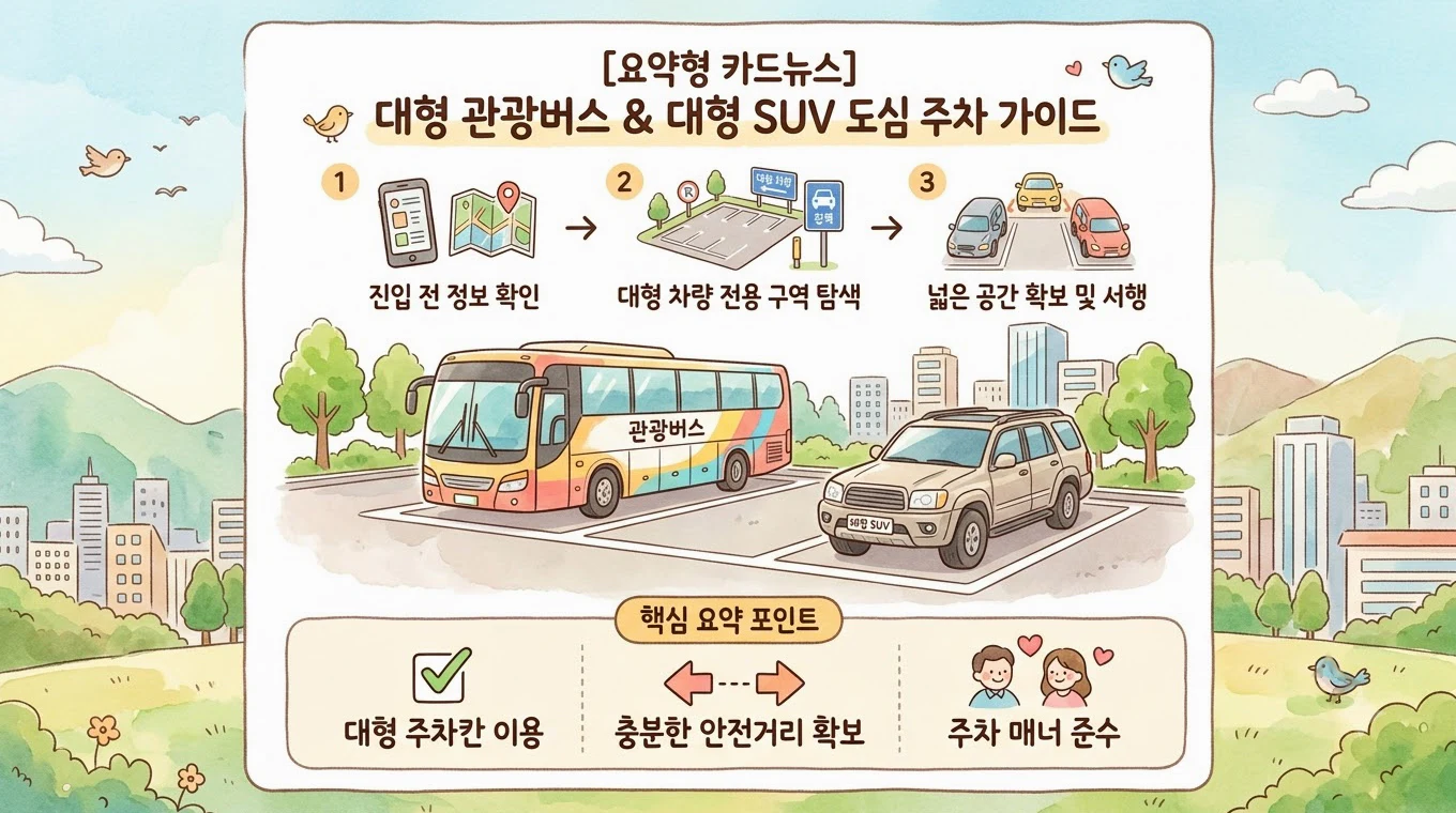 이태원 한남동 대형차 주차 규격 검증 장면