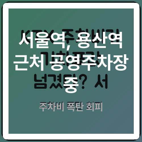 KTX 승차권보다 비싼 서울역 용산역 주차비 모르면 생돈 5만원 뜯깁니다