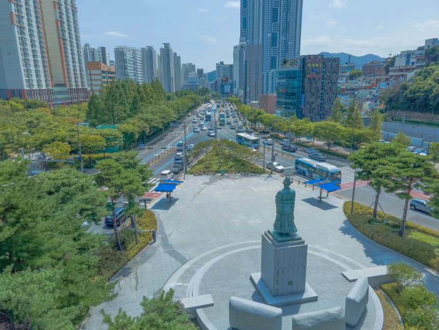 이태원역 주변 대형 차량 보행 및 회차 동선