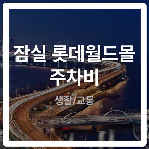 잠실역 롯데월드몰 근처 주차장 1일권 차 댔다간 주차비 폭탄 맞는 이유