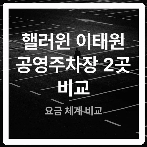핼러윈 당일 이태원로 전면 통제, 차량이라면 공영주차장 어디에