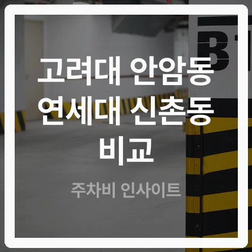 안암동 신촌동 공영주차장 5분당 150원 부과되는 실측 요금