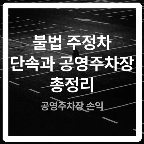 동대문 이륜차 불법 주정차 특별단속, 공영주차장 이용이 경제적인 이유