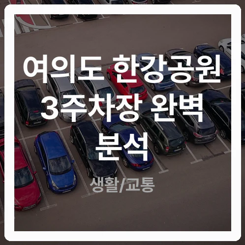 여의도 한강공원 3주차장 4주차장 동선 차이와 800면 수용력 실측 비교